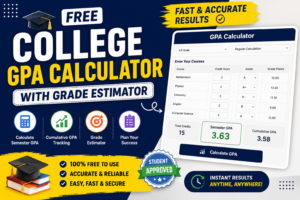 College GPA Calculator – Calculate Your GPA Online Easily